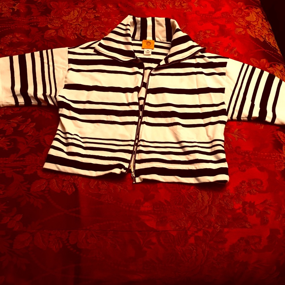 Ruby Rd Spectator Zip Up Cozy Jacket with collar. Medium Petite